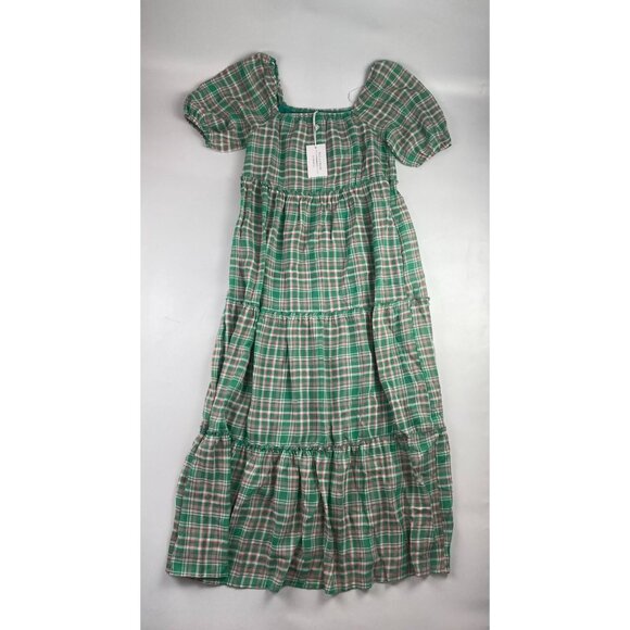Polagram Green Plaid Maxi Dress - Picture 1 of 3